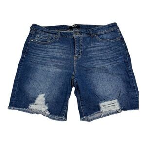 Energie Distressed Blue Jean Shorts